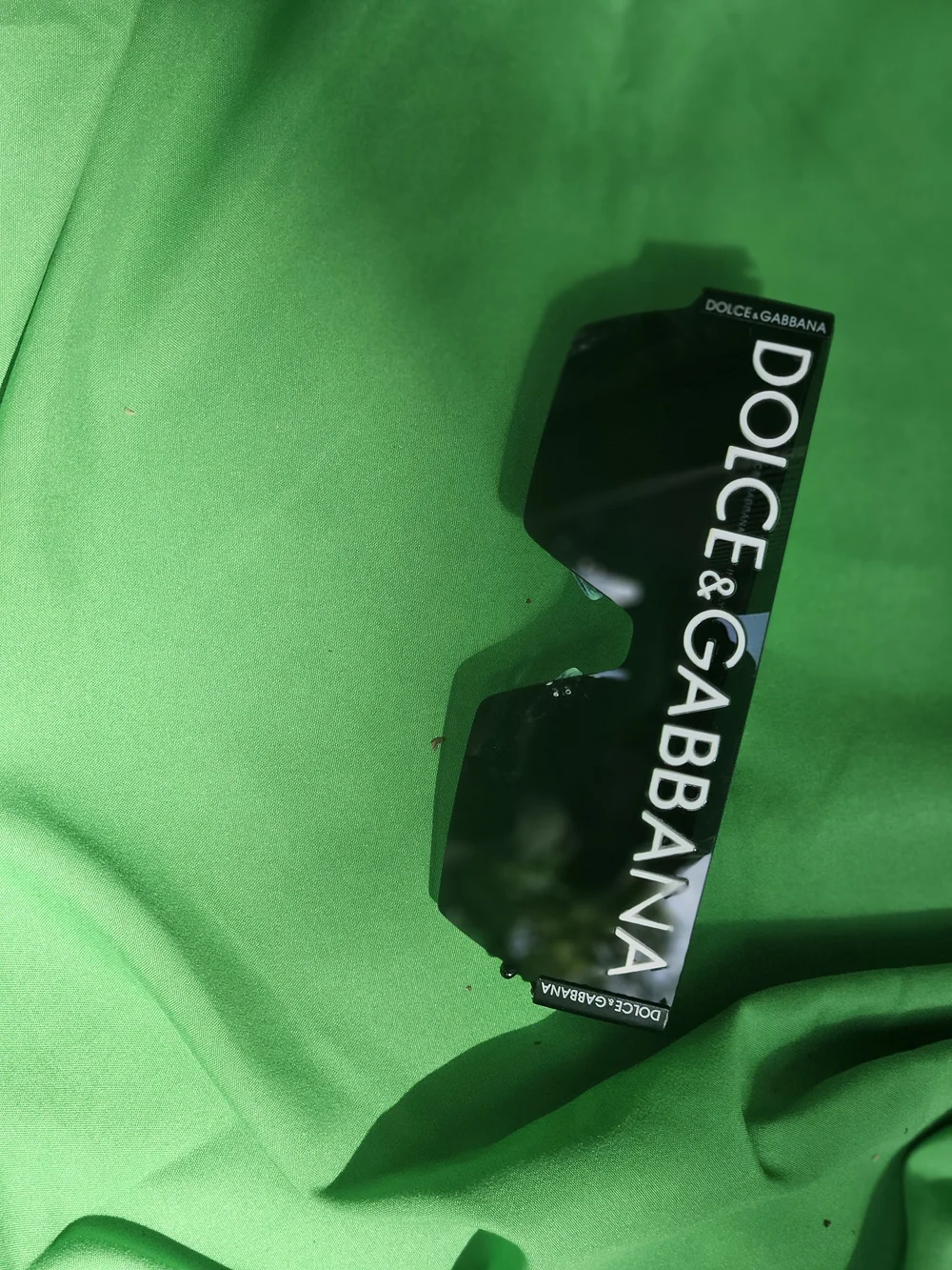 DG Men’s Black Shield Sunglasses with White Logo